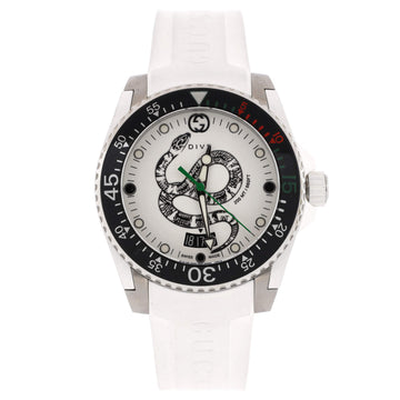Gucci Snake Dive Quartz Watch Stainless Steel and Rubber 40
