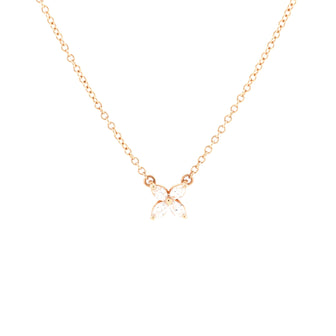 Tiffany & Co. Victoria Pendant Necklace 18K Rose Gold with Diamonds Mini