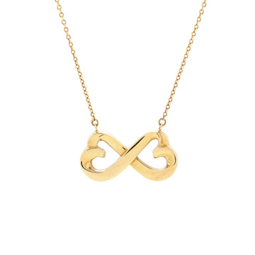 Tiffany & Co. Double Loving Heart Necklace 18K Yellow Gold