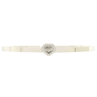 Chopard Happy Diamonds Heart Bangle Bracelet 18K White Gold and Diamonds