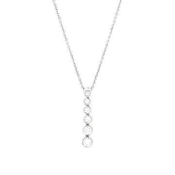 Tiffany & Co. Jazz Graduated Drop Pendant Necklace Platinum and Diamonds