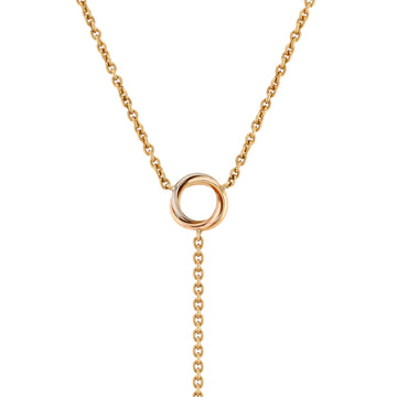 Cartier Baby Trinity Drop Pendant Necklace 18K Tricolor Gold