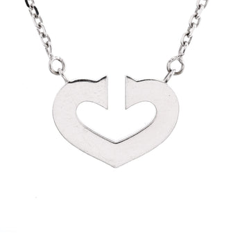 Cartier C Heart de Cartier Pendant Necklace 18K White Gold
