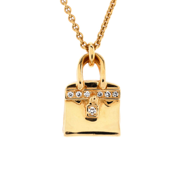 Diamond and 18K Yellow Gold Birkin Amulette Bracelet, Handbags &  Accessories, 2022