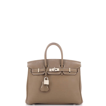Hermes Birkin Handbag Grey Togo with Palladium Hardware 25