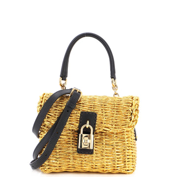 Dolce & Gabbana Dolce Bag Raffia with Leather Small