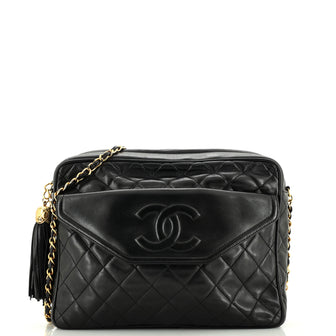 Chanel Vintage Front Pocket Camera Bag Quilted Lambskin Medium