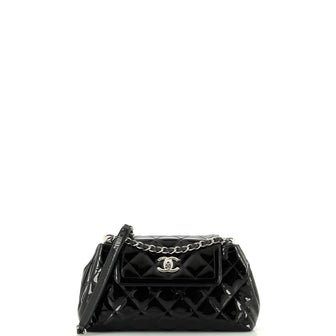Chanel Coco Shine Accordion Flap Bag Quilted Patent Small