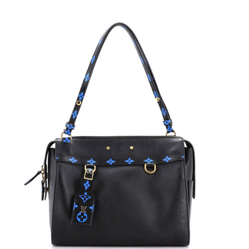 Louis Vuitton Speedy Amazon Bag Leather with Monogram Canvas MM