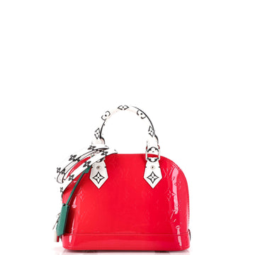Louis Vuitton Alma Handbag Monogram Vernis with Monogram Canvas and Epi Leather BB