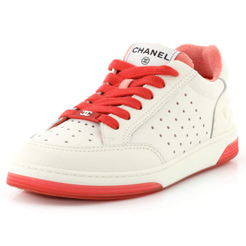 Chanel Women's Logo Low-Top Sneakers Leather