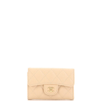 Chanel Classic Flap Card Case Quilted Caviar
