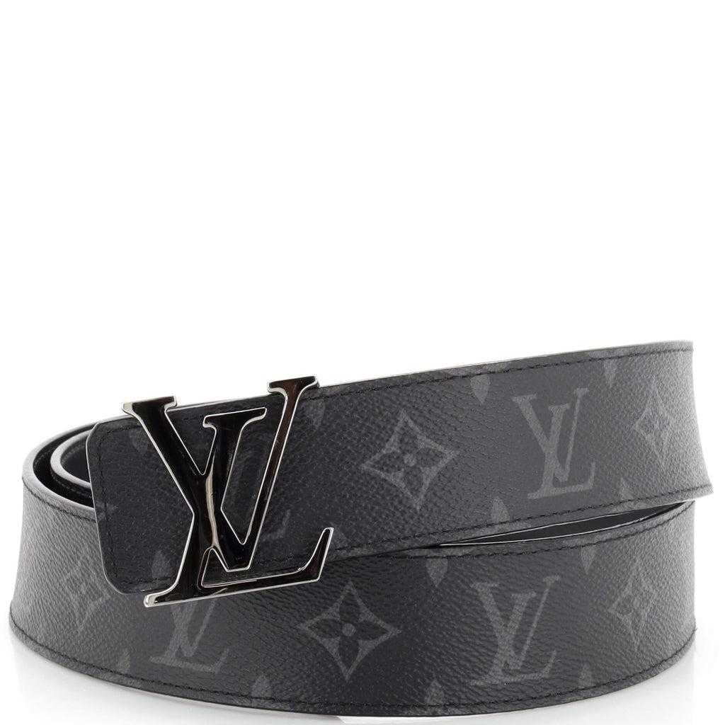 Louis Vuitton, Accessories, Louis Vuitton Lv Initiales Reversible Belt  Monogram Eclipse Canvas Wide 5 Black