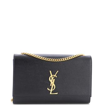 Saint Laurent Classic Monogram Crossbody Bag Grainy Leather Medium