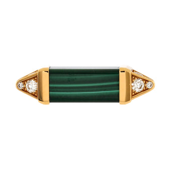 Cartier Berlingots de Cartier Ring 18K Yellow Gold with Malachite and Diamonds