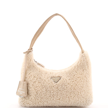 Prada Re-Edition 2000 Hobo Shearling Mini