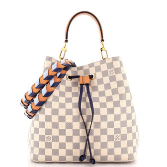 Louis Vuitton NeoNoe Handbag Damier with Braided Detail MM