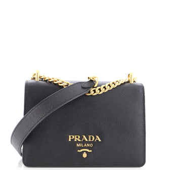 Prada Chain Flap Bag Saffiano Leather Small