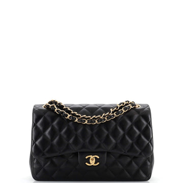 Chanel Classic Double Flap Bag Quilted Lambskin Jumbo