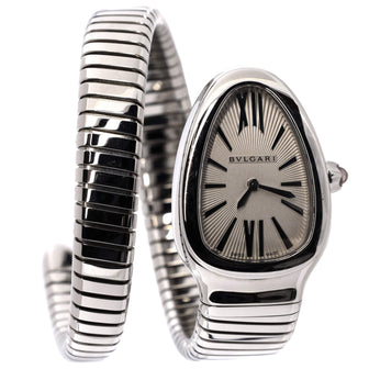 Bvlgari Serpenti Tubogas Single Spiral Quartz Watch Stainless Steel 23