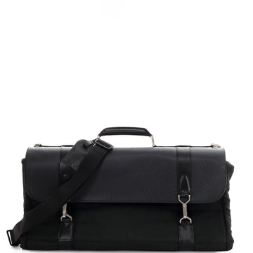 Louis Vuitton Garment Carrier Bag Nylon with Taiga Leather Two Hangers
