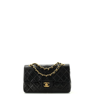 Chanel Vintage Classic Double Flap Bag Quilted Lambskin Small