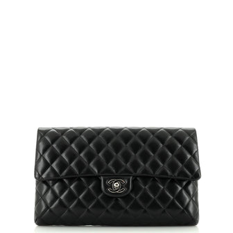 Chanel Classic Flap Clutch Quilted Lambskin