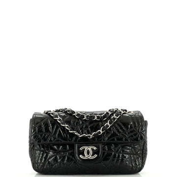 Chanel Graphic Edge Flap Bag Quilted Patent Vinyl Medium