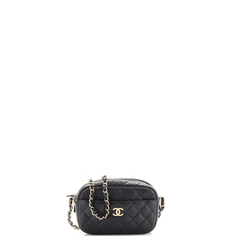 Chanel Camera Case Bag Quilted Caviar Mini