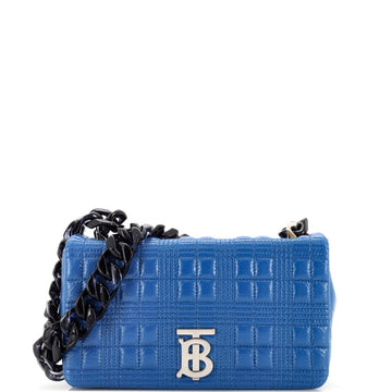 Burberry Resin Chain Lola Shoulder Bag Quilted Patent Small
