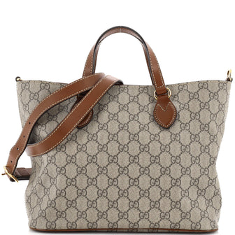 Gucci Convertible Soft Tote GG Coated Canvas Small