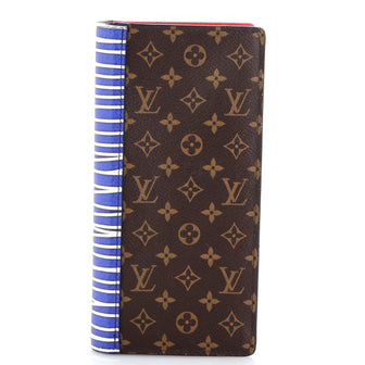 Louis Vuitton Brazza Wallet Patchwork Monogram Canvas and Printed Leather
