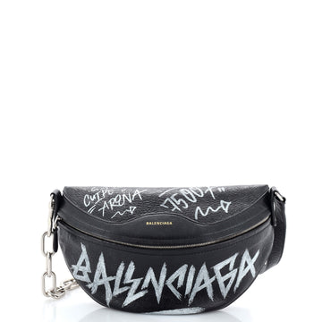 Balenciaga Graffiti Souvenir Belt Bag Leather XS