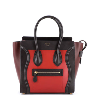 Celine Tricolor Luggage Bag Leather Micro