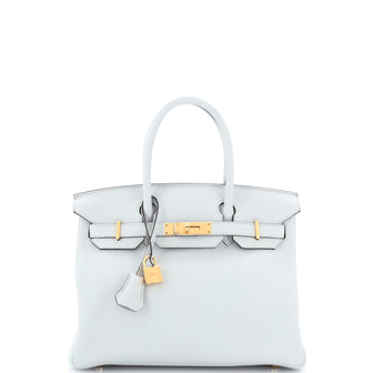 Hermes Birkin White Clemence with Gold
