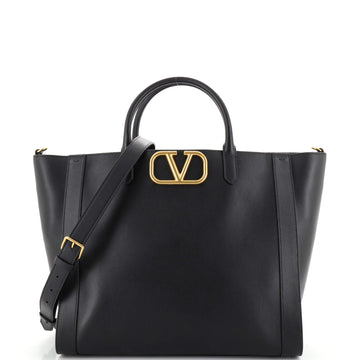 Valentino Garavani VLogo Convertible Shopper Tote Leather Large