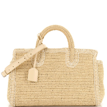 Saint Laurent Rive Gauche Cabas Woven Raffia Small