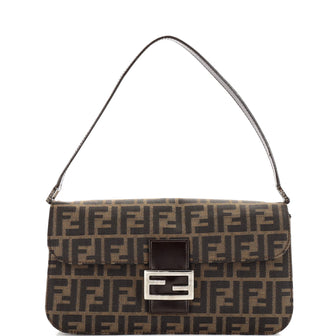 Fendi Vintage Shoulder Bag Zucca Canvas Medium