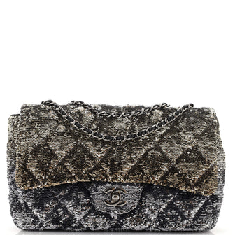 Chanel CC Flap Bag Quilted Ombre Sequins Medium