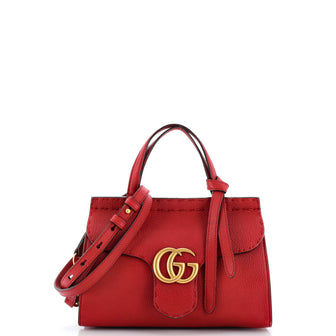 Gucci GG Marmont Top Handle Bag Leather Mini