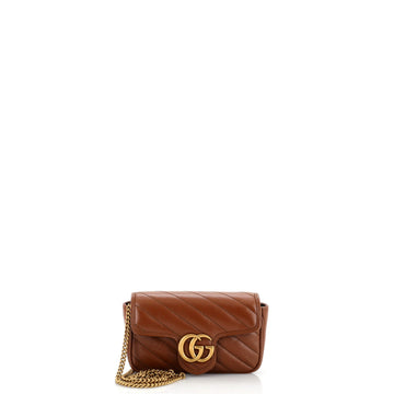 Gucci GG Marmont Flap Bag Matelasse Leather Super Mini