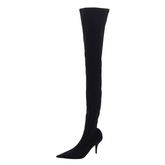 Balenciaga Women's Knife Thigh High Boots Technical Fabric