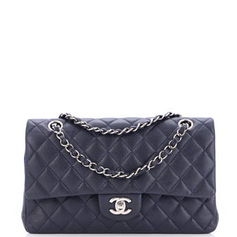 Chanel Classic Double Flap Bag Quilted Caviar Medium