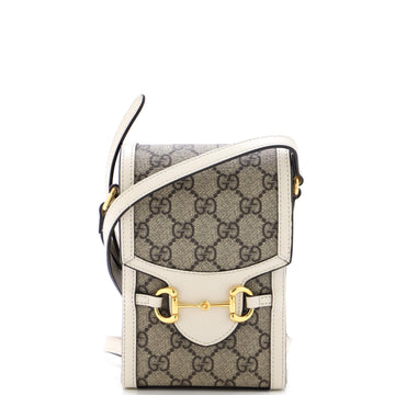 Gucci Horsebit 1955 Crossbody Bag GG Coated Canvas Mini