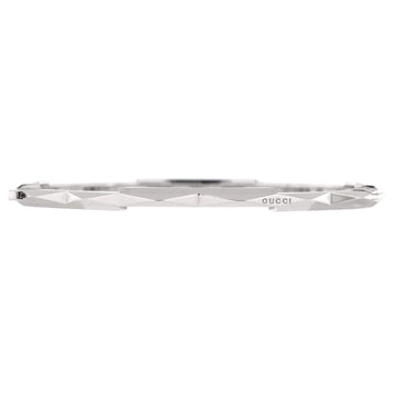 Gucci Link to Love Studded Bangle Bracelet 18K White Gold