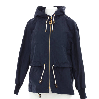 Louis Vuitton Women's Drawstring Monogram Parka Polyester and Silk Blend