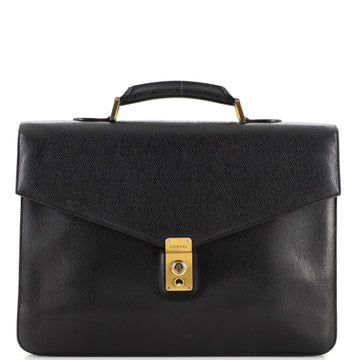 Chanel Vintage Lock Briefcase Caviar Large