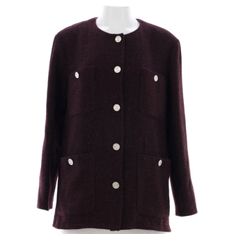 Chanel Women's CC Button Four Pocket Jacket Tweed