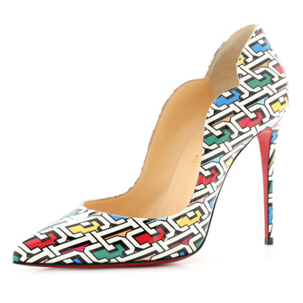 Christian Louboutin Women's Hot Chick Pumps Printed Patent 100