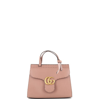 Gucci GG Marmont Top Handle Bag Leather Mini